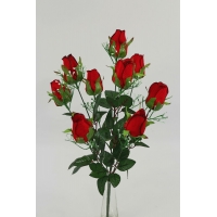 Букет роз с серебром атласный 18 голов. Н=53 см. (Б1636)
