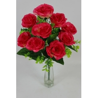 Букет роз с добавками 9 голов. Н=46 см. (Б2602)