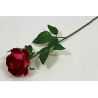 Одиночная роза бархатная. Н=63 см. (О387)