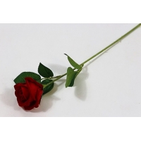 Одиночная роза бархатная. Н=52 см. (О409)