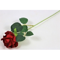 Одиночная роза бархатная. Н=53 см. (О411)