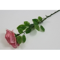 Одиночная роза селикон.H=72см.(О360)