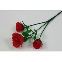 Ветка розы малой пл. 3г. H=45см (Н518)