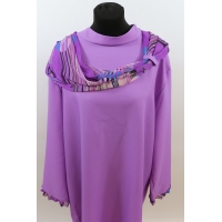 Платье ритуальное с шифоновым шарфом. (Т167)