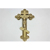 Крест Римский с распятием, металлизированный. Н=33 см. (М749)