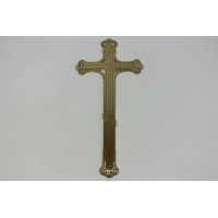 Крест №4 без распятия металлизированный, 185х400 мм. (М765)