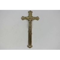 Крест №5 с распятием металлизированный, 185х410 мм. (М756)
