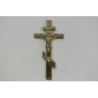 Крест металлизированный с распятием, 100х210 мм. (М755)