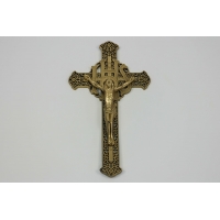 Крест Ажурный пластик крашенный золото, 170х300 мм. (М789)