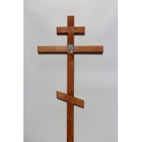 Крест на могилу деревянный простой (сосна), h=1,95 м. (Р63)