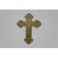 Крест в руку пластиковый, металлизированный, №2, h=10 см. (М685)